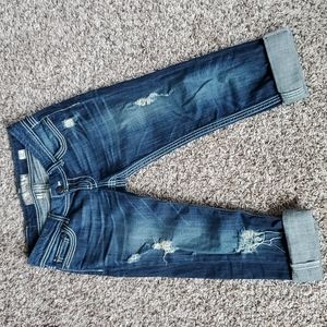 BKE Stella Straight distressed denim